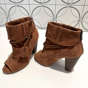 Bamboo Open Toe Booties